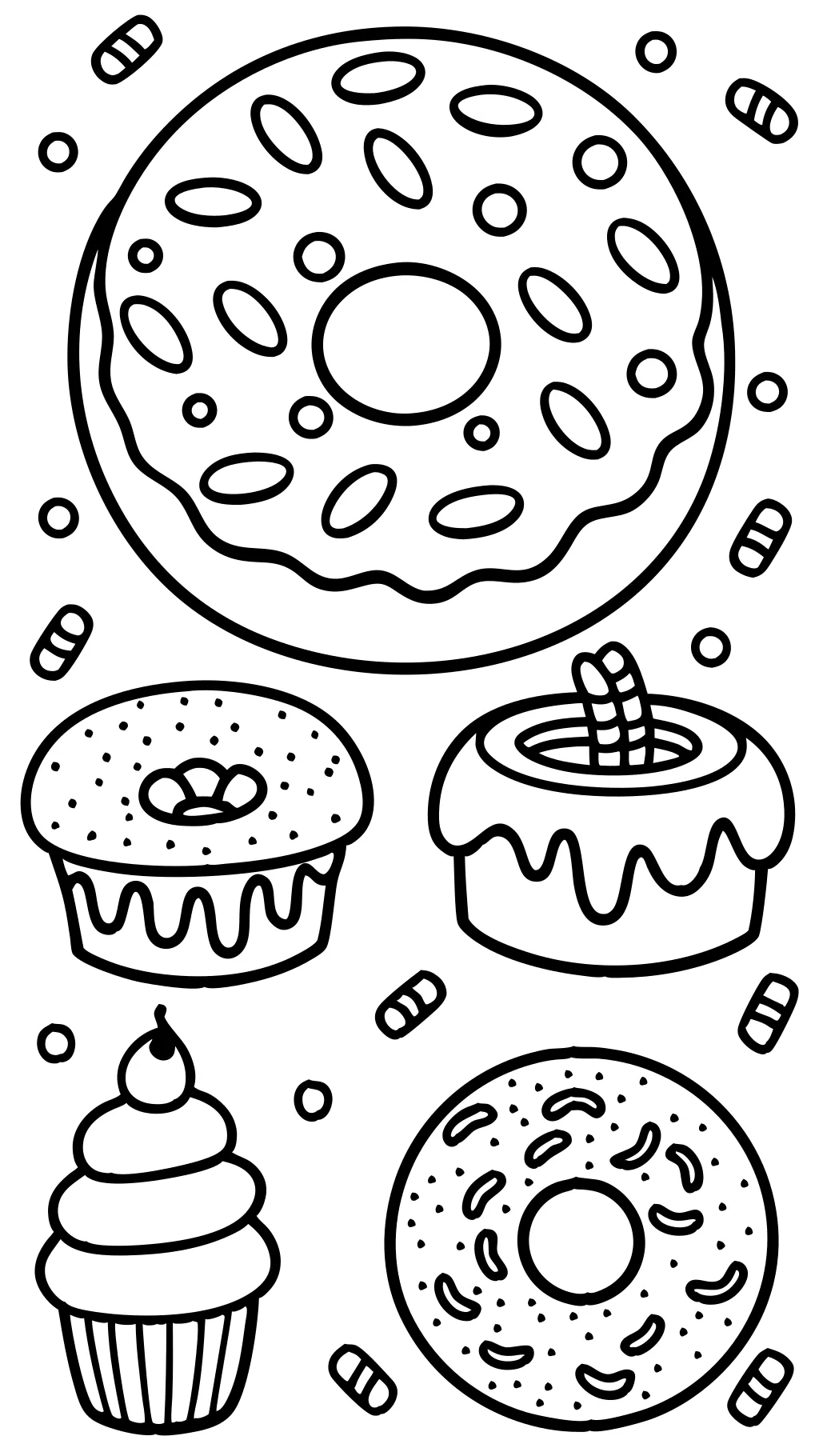 donuts coloring pages